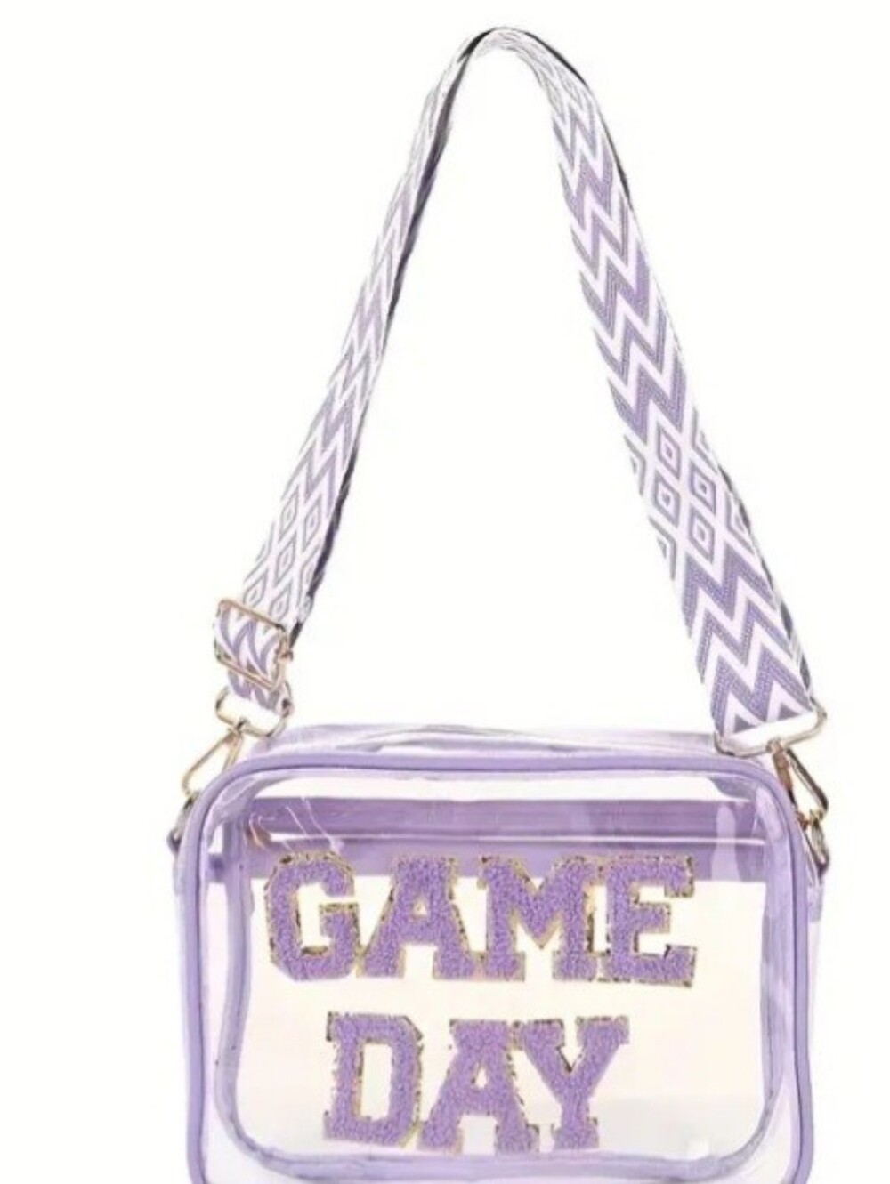 Game Day Stadium Clear Bag Purse~Lavender/Purple NWT - Picture 2 of 6